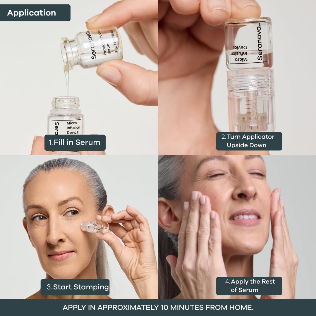 Seranova Micro Infusion System for Face - Peptide Serum (2-Month-Supply)