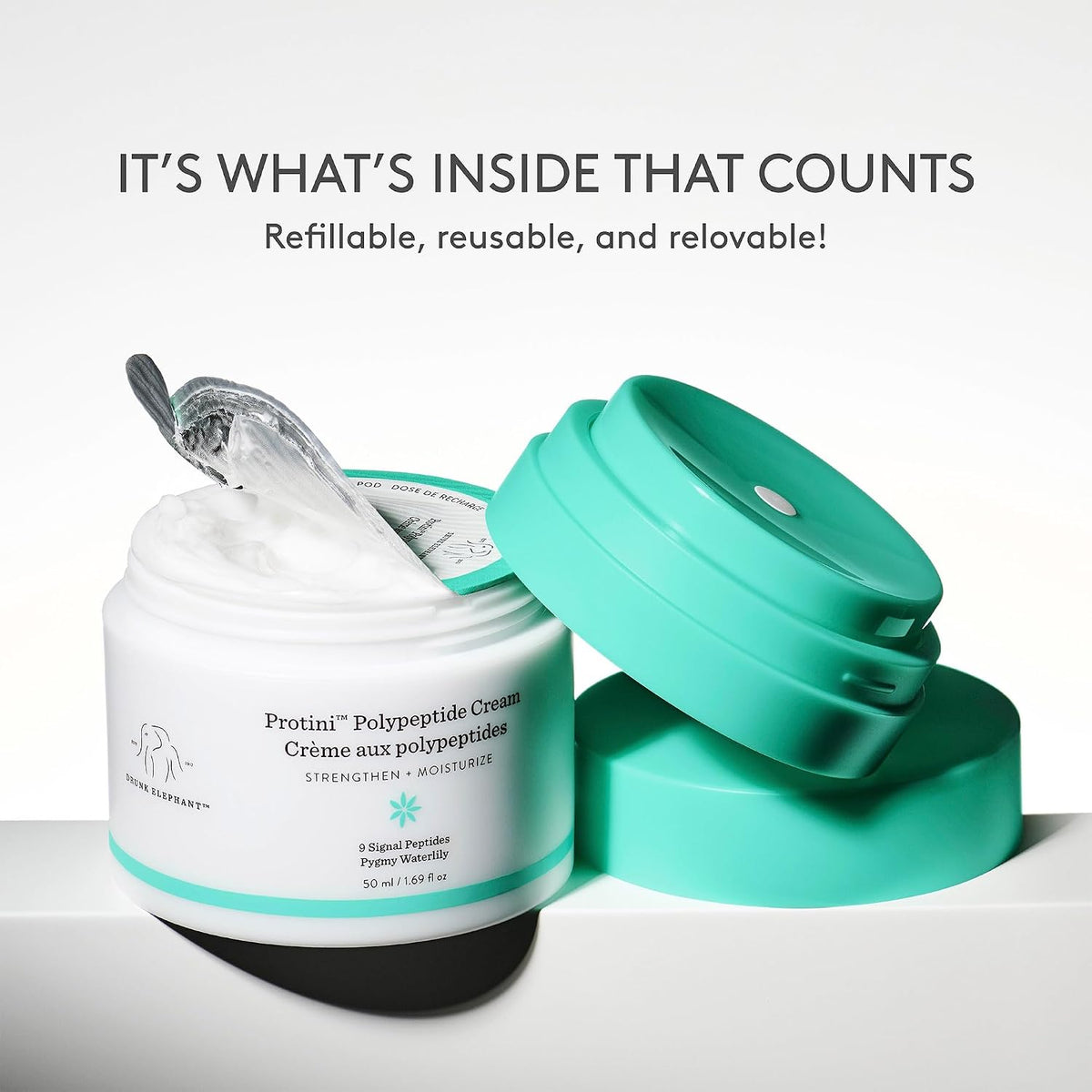 Drunk Elephant Protini Polypeptide Cream - Firming Moisturizer - Clean Clinical Skincare - Cruelty-Free - Dermatologist-Tested - Free of Essential Oils, Silicones, and Fragrance