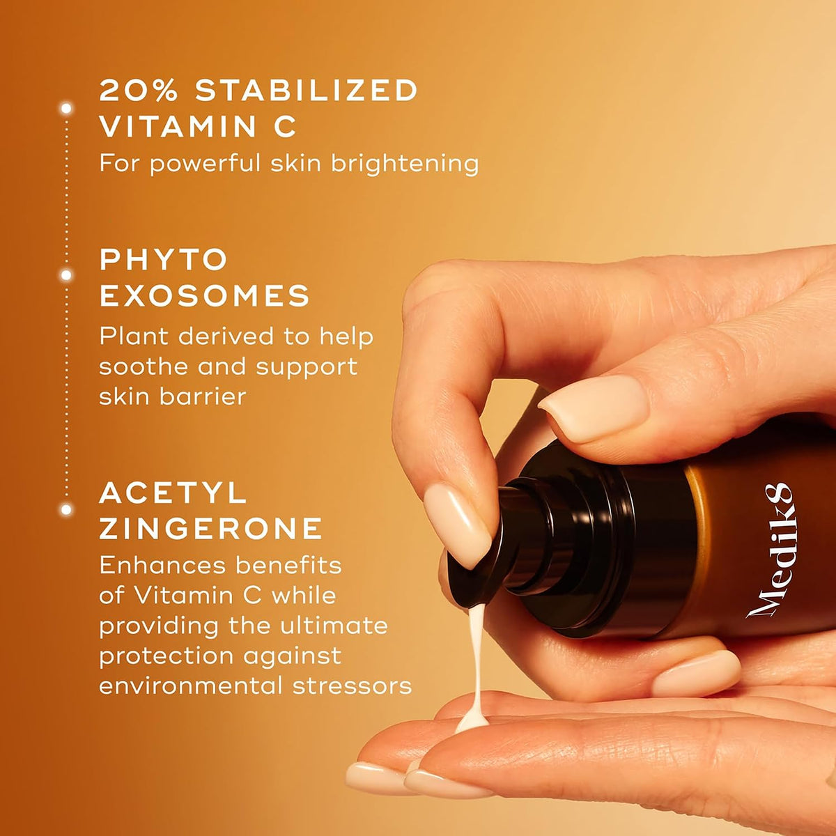 Medik8 C-Tetra Advanced Vitamin C Face Serum with Hyaluronic Acid | Lightweight Daily Facial Serum | Vegan 1.0 fl oz
