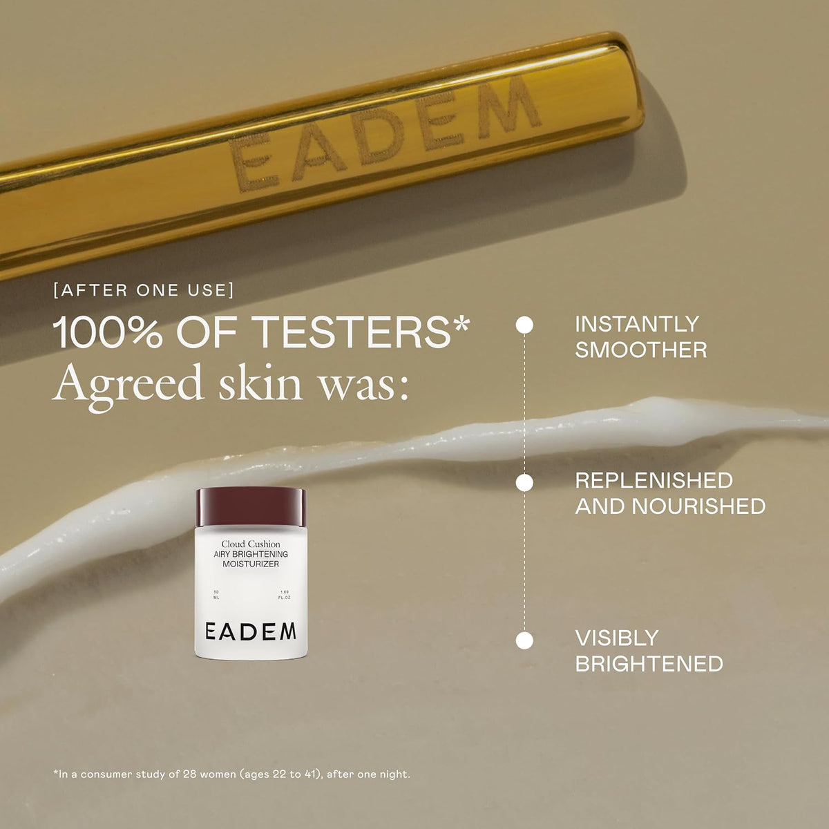 EADEM Face Moisturizer Barrier Repair Cream for Women, Cloud Cushion | Infused with Snow Mushroom, Peptides & Ceramides, Ultra Repair Formula, Deeply Hydrating Skin Care, Smoothes & Restores