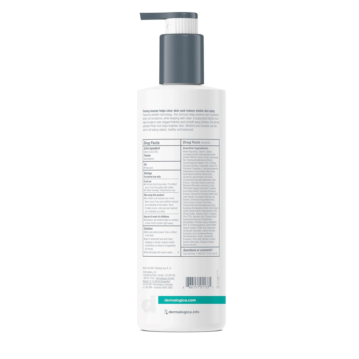 Dermalogica Clearing Skin Wash, Salicylic Acid Acne Face Wash