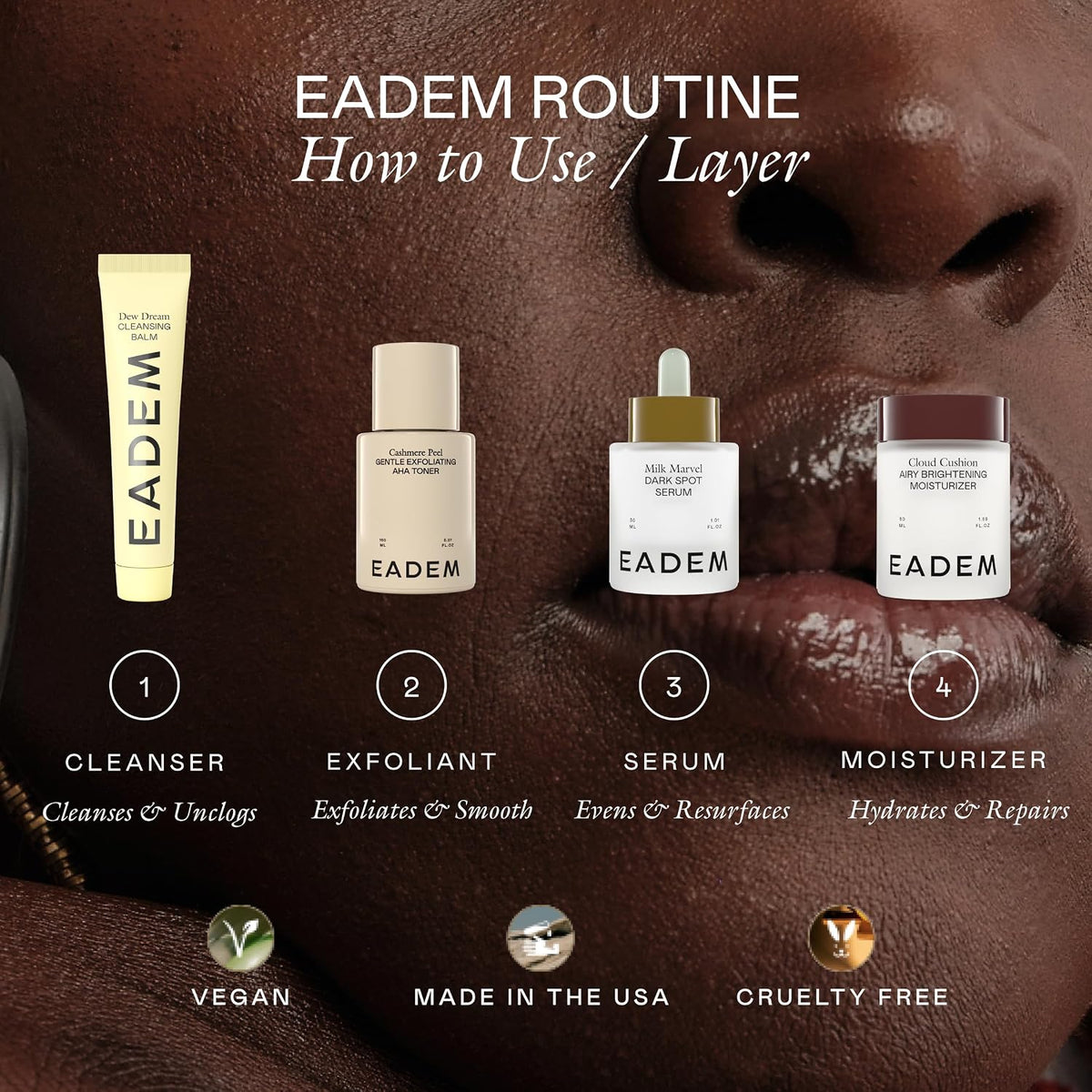 EADEM Face Moisturizer Barrier Repair Cream for Women, Cloud Cushion | Infused with Snow Mushroom, Peptides & Ceramides, Ultra Repair Formula, Deeply Hydrating Skin Care, Smoothes & Restores